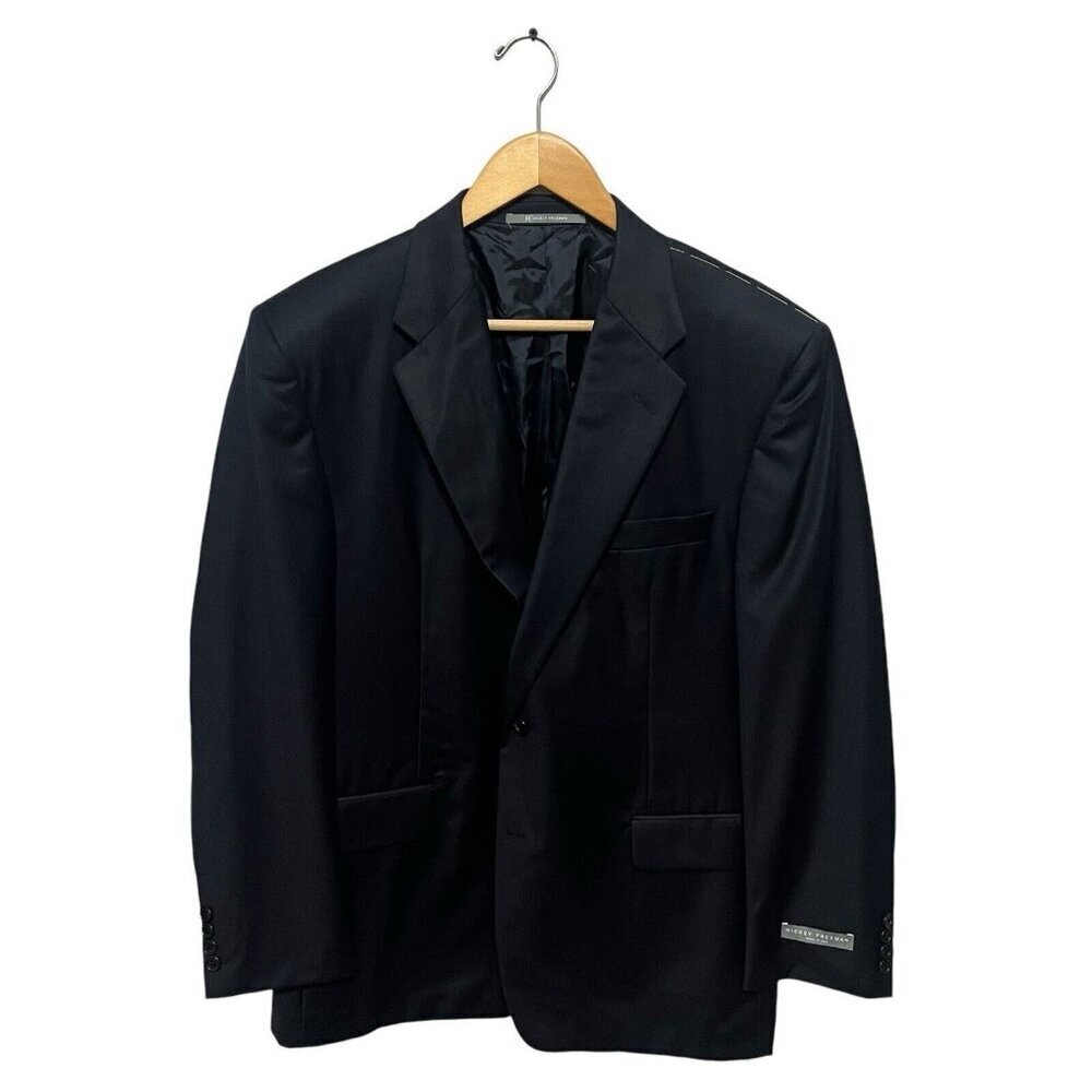 Hickey Freeman Madison Worsted Wool Sport Coat Blue NWT Size 44S